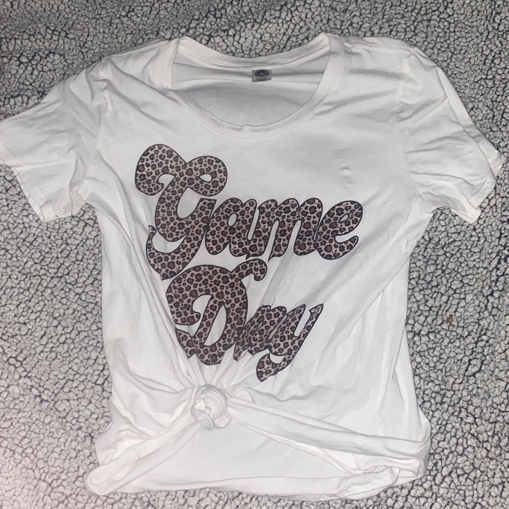 Animal print “Game Day” tee